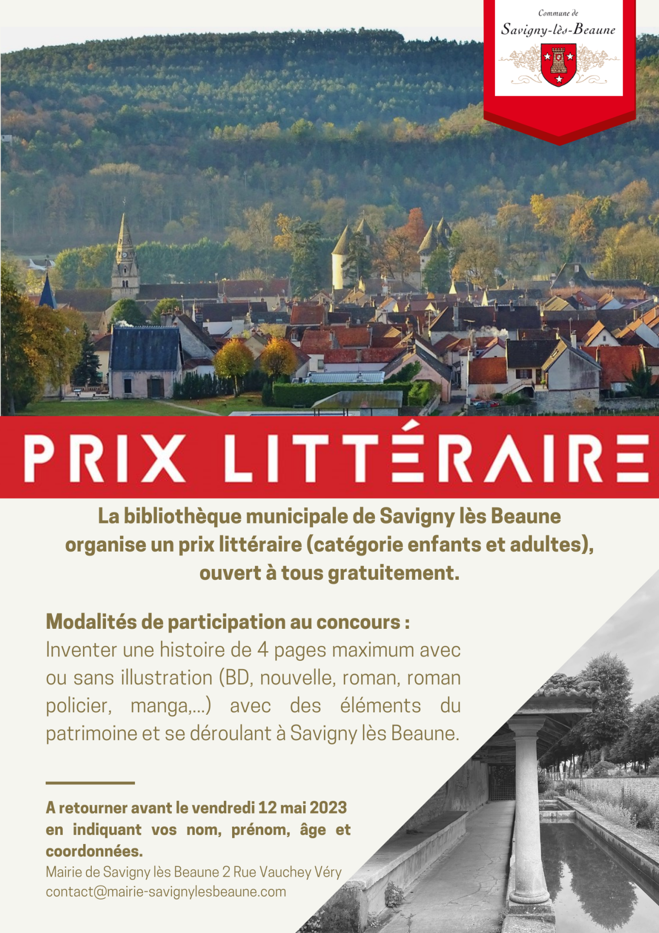 Bibliothèque : prix littéraire à Savigny lès Beaune
